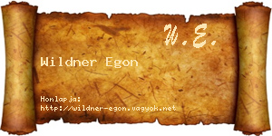 Wildner Egon névjegykártya